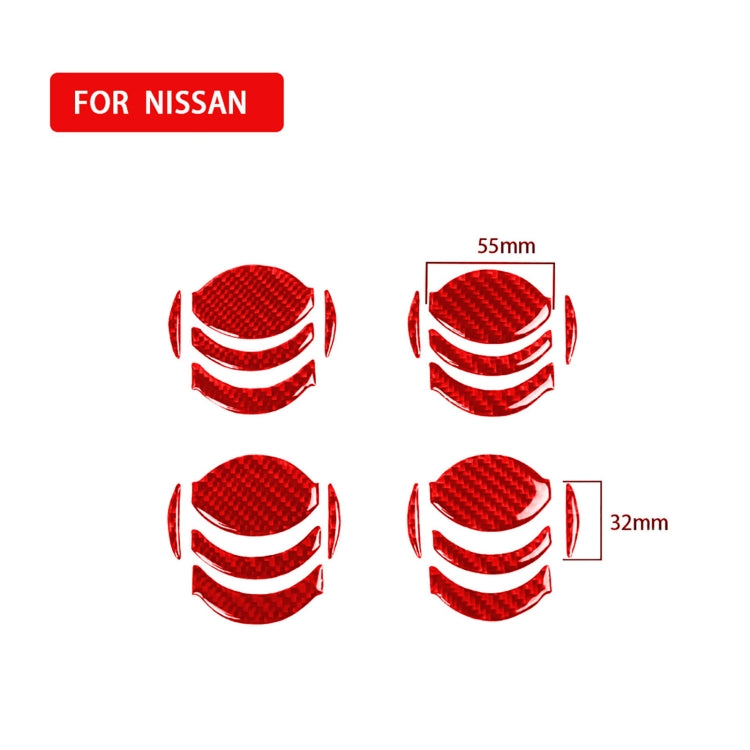 20 PCS / Set Carbon Fiber Car Central Air Outlet Decorative Sticker for Nissan GTR R35 2008-2016, Left and Right Driving Universal (Red) - Car Interior Mouldings by PMC Jewellery | Online Shopping South Africa | PMC Jewellery | Buy Now Pay Later Mobicred