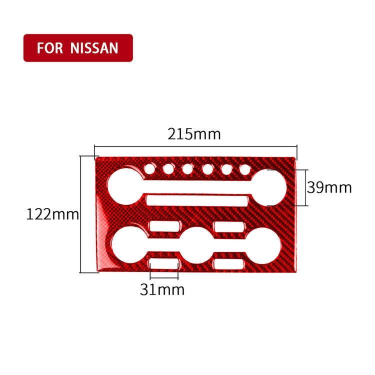 Carbon Fiber Car Instrument Control Panel Decorative Sticker for Nissan GTR R35 2008-2016, Right Driving (Red) - Car Interior Mouldings by PMC Jewellery | Online Shopping South Africa | PMC Jewellery | Buy Now Pay Later Mobicred