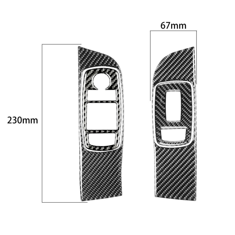 Carbon Fiber Car Window Lift Set Decorative Sticker for Dodge Challenger 2015 to Now, Left Driving - Car Interior Mouldings by PMC Jewellery | Online Shopping South Africa | PMC Jewellery | Buy Now Pay Later Mobicred