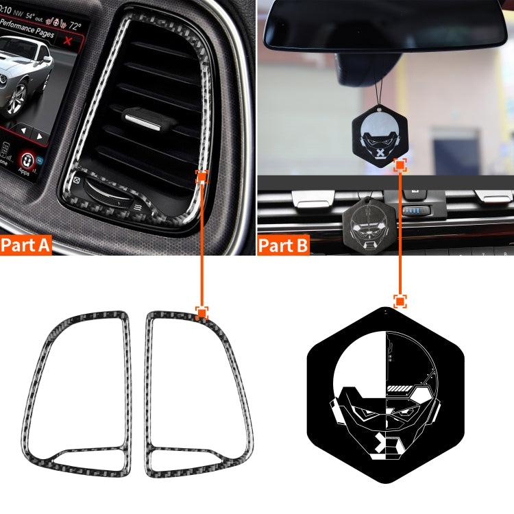 Carbon Fiber Car Instrument Middle Air Outlet Decorative Sticker for Dodge Challenger 2015 to Now, Left Driving - Car Interior Mouldings by PMC Jewellery | Online Shopping South Africa | PMC Jewellery | Buy Now Pay Later Mobicred