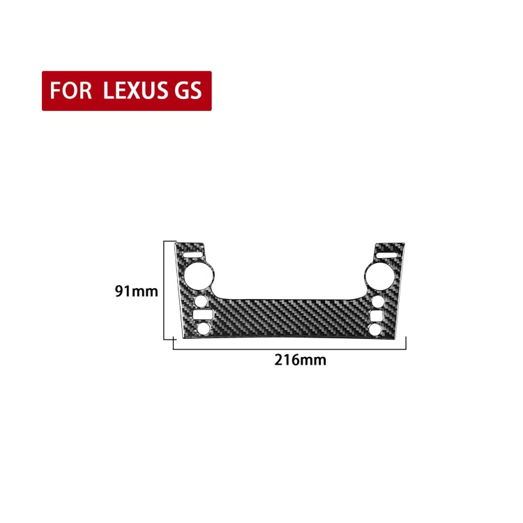 Carbon Fiber Car CD Panel A Version Decorative Sticker for Lexus GS 2006-2011,Left and Right Drive Universal - Car Interior Mouldings by PMC Jewellery | Online Shopping South Africa | PMC Jewellery | Buy Now Pay Later Mobicred