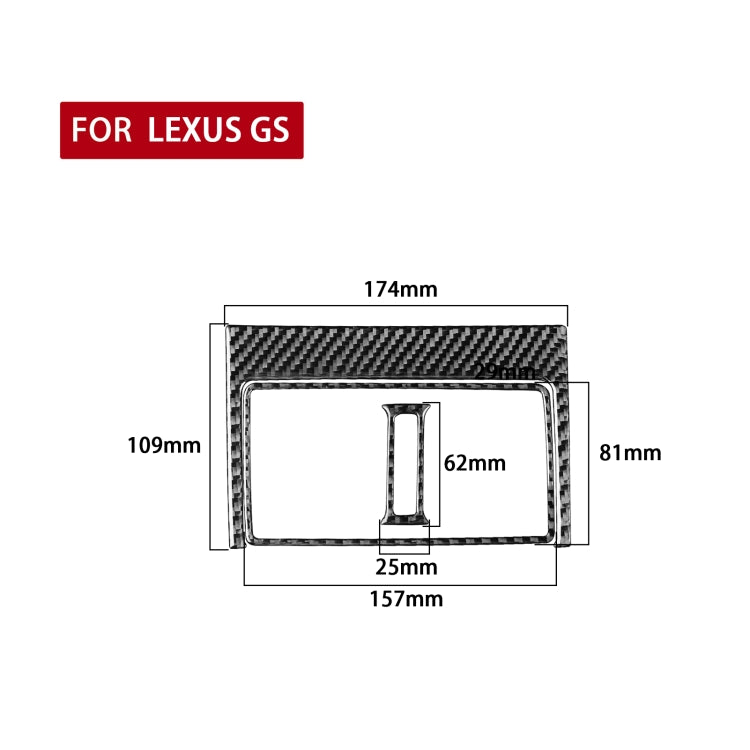 3 PCS / Set Carbon Fiber Rear Exhaust Vent Decorative Sticker for Lexus GS 2006-2011,Left and Right Drive Universal - Car Interior Mouldings by PMC Jewellery | Online Shopping South Africa | PMC Jewellery | Buy Now Pay Later Mobicred