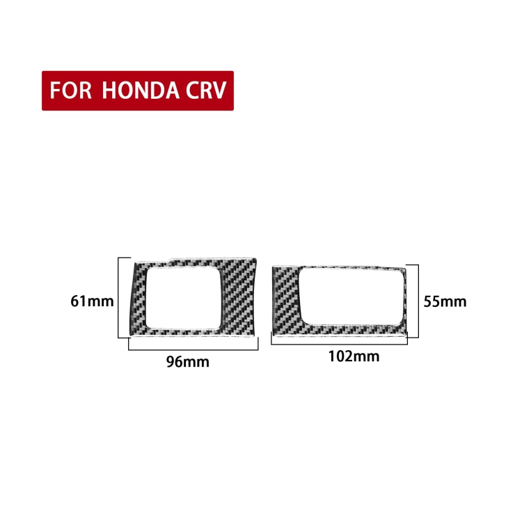 2 PCS / Set Carbon Fiber Car Central Control Card Box Panel Decorative Sticker for Honda CRV 2007-2011, Right Drive - Car Interior Mouldings by PMC Jewellery | Online Shopping South Africa | PMC Jewellery | Buy Now Pay Later Mobicred