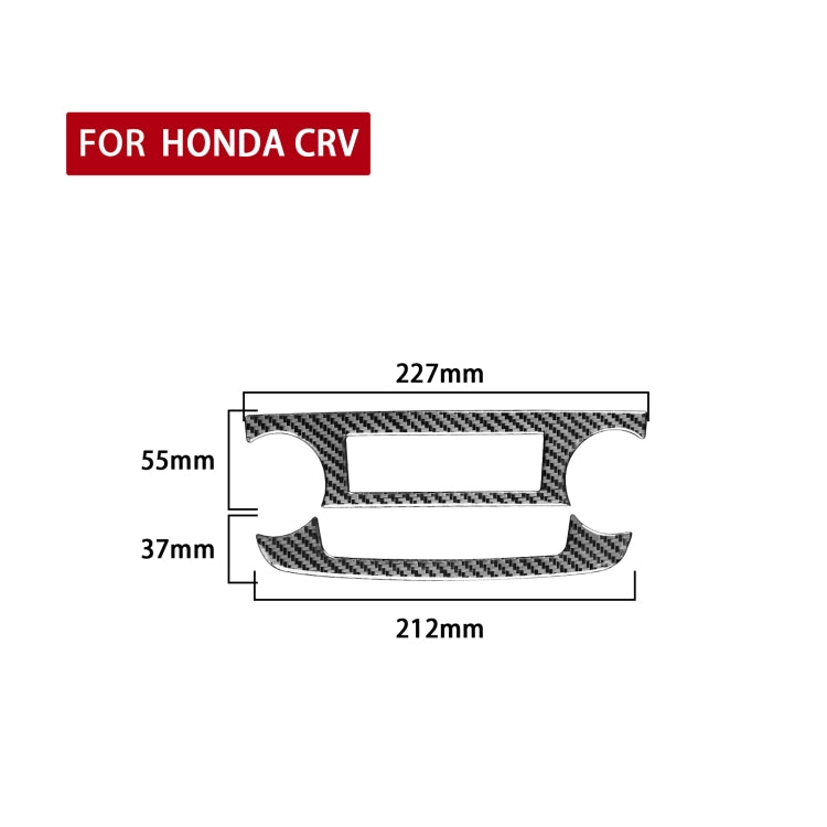2 PCS / Set Carbon Fiber Car Central Control CD Volume Switch Frame Decorative Sticker for Honda CRV 2007-2011,Left and Right Drive Universal - Car Interior Mouldings by PMC Jewellery | Online Shopping South Africa | PMC Jewellery | Buy Now Pay Later Mobicred