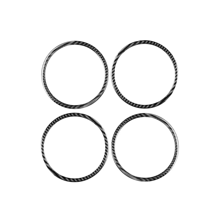 4 PCS / Set Carbon Fiber Car Door Horn Ring Decorative Sticker for Honda CRV 2007-2011,Left and Right Drive Universal - Car Interior Mouldings by PMC Jewellery | Online Shopping South Africa | PMC Jewellery | Buy Now Pay Later Mobicred