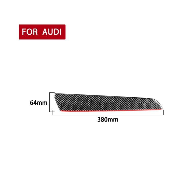 Carbon Fiber Car Co-pilot Trim Red Edge Decorative Sticker for Audi Q3 2013-2018,Left Drive - Car Interior Mouldings by PMC Jewellery | Online Shopping South Africa | PMC Jewellery | Buy Now Pay Later Mobicred