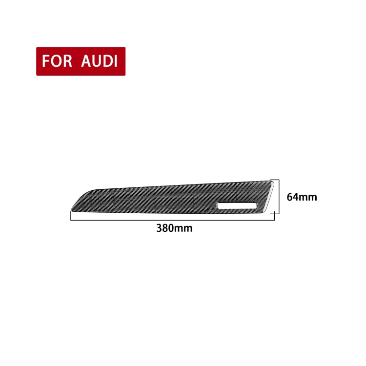 Carbon Fiber Car Co-pilot Trim with Hole Decorative Sticker for Audi Q3 2013-2018,Right Drive - Car Interior Mouldings by PMC Jewellery | Online Shopping South Africa | PMC Jewellery | Buy Now Pay Later Mobicred