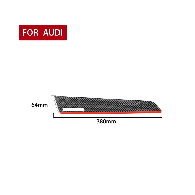 Carbon Fiber Car Co-pilot Trim Red Edge with Hole Decorative Sticker for Audi Q3 2013-2018,Left Drive - Car Interior Mouldings by PMC Jewellery | Online Shopping South Africa | PMC Jewellery | Buy Now Pay Later Mobicred