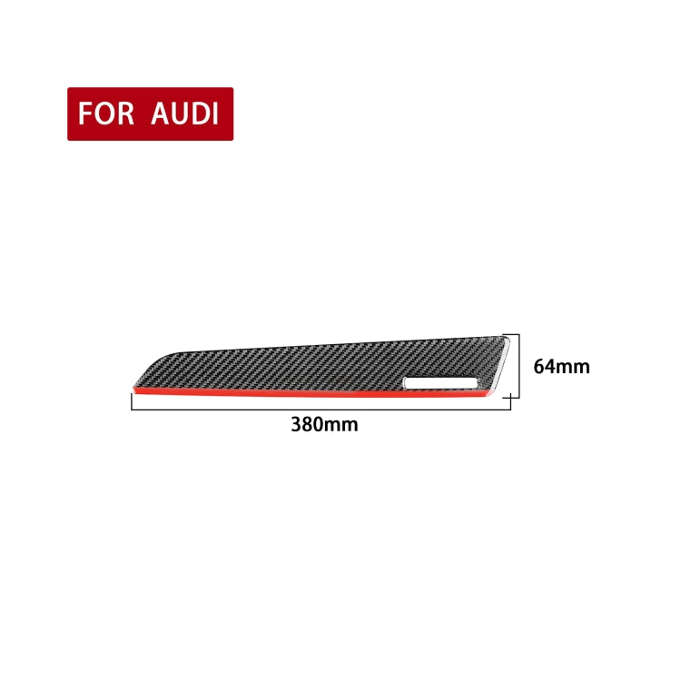 Carbon Fiber Car Co-pilot Trim Red Edge with Hole Decorative Sticker for Audi Q3 2013-2018,Right Drive - Car Interior Mouldings by PMC Jewellery | Online Shopping South Africa | PMC Jewellery | Buy Now Pay Later Mobicred
