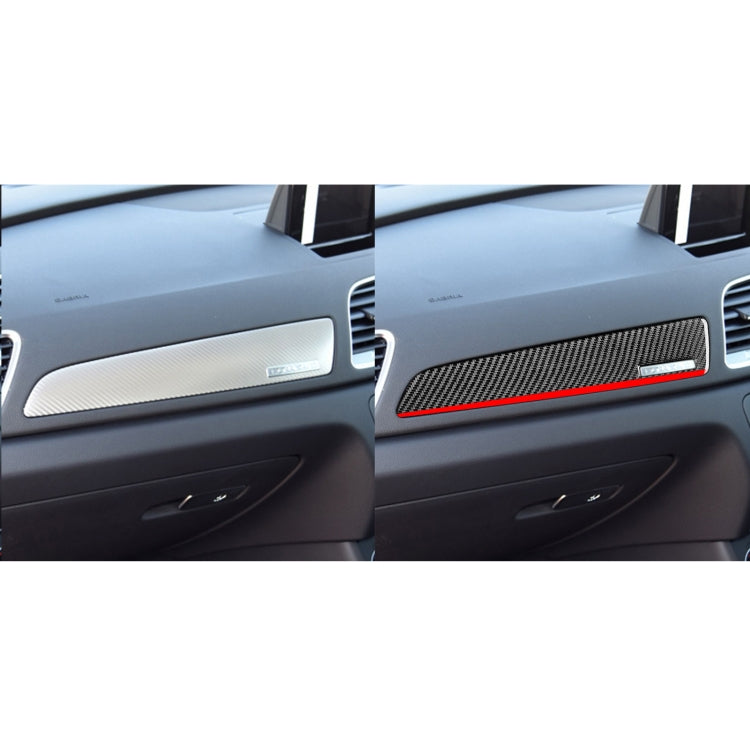 Carbon Fiber Car Co-pilot Trim Red Edge with Hole Decorative Sticker for Audi Q3 2013-2018,Right Drive - Car Interior Mouldings by PMC Jewellery | Online Shopping South Africa | PMC Jewellery | Buy Now Pay Later Mobicred