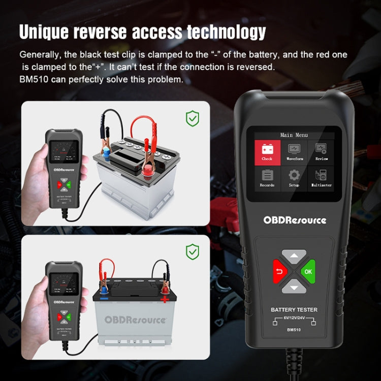 BM510 Car 6V / 12V / 24V Battery Tester Analyzer - Electronic Test by PMC Jewellery | Online Shopping South Africa | PMC Jewellery | Buy Now Pay Later Mobicred