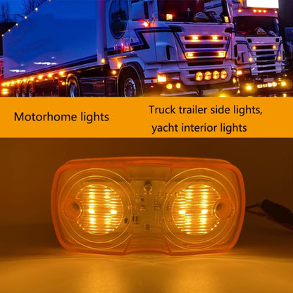 2pcs MK-106 Truck 12LEDs Side Marker Light (Yellow Light) - Running Lights by PMC Jewellery | Online Shopping South Africa | PMC Jewellery | Buy Now Pay Later Mobicred