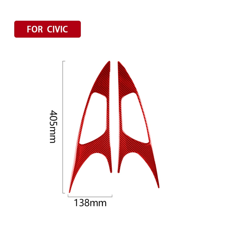 Car Carbon Fiber Door Handle Door Wrist Panel Decorative Sticker for Honda Tenth Generation Civic 2016-2019, Left and Right Drive Universal (Red) - Car Interior Mouldings by PMC Jewellery | Online Shopping South Africa | PMC Jewellery | Buy Now Pay Later Mobicred