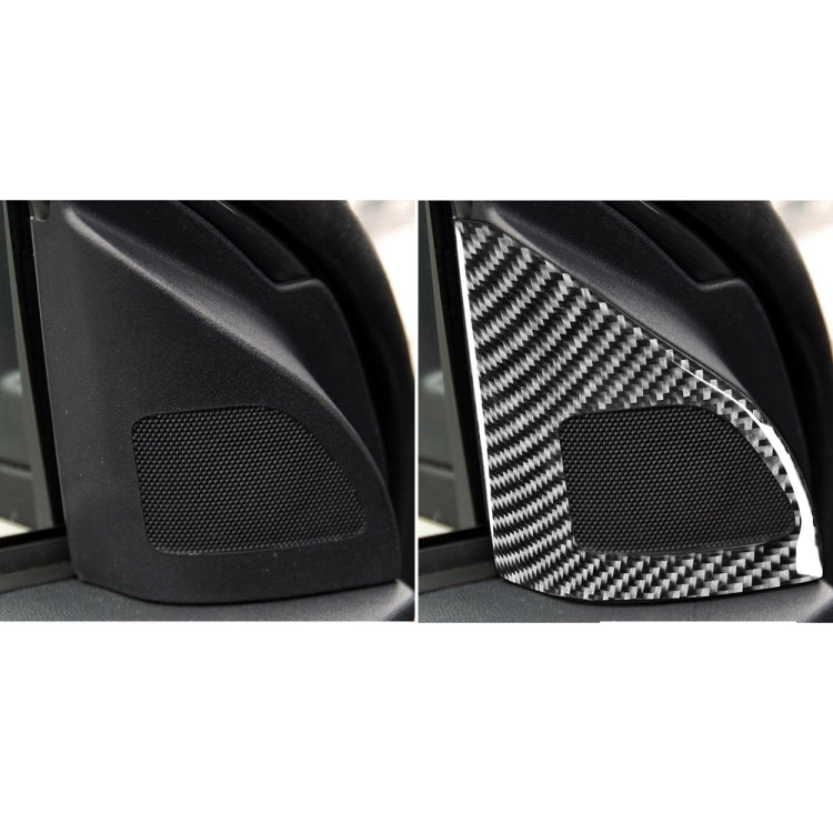 2 PCS Car Carbon Fiber Left and Right Speakers Decorative Sticker for Mitsubishi Lancer EVO (Only GTS) 2008-2015, Left and Right Drive Universal - Car Interior Mouldings by PMC Jewellery | Online Shopping South Africa | PMC Jewellery | Buy Now Pay Later Mobicred