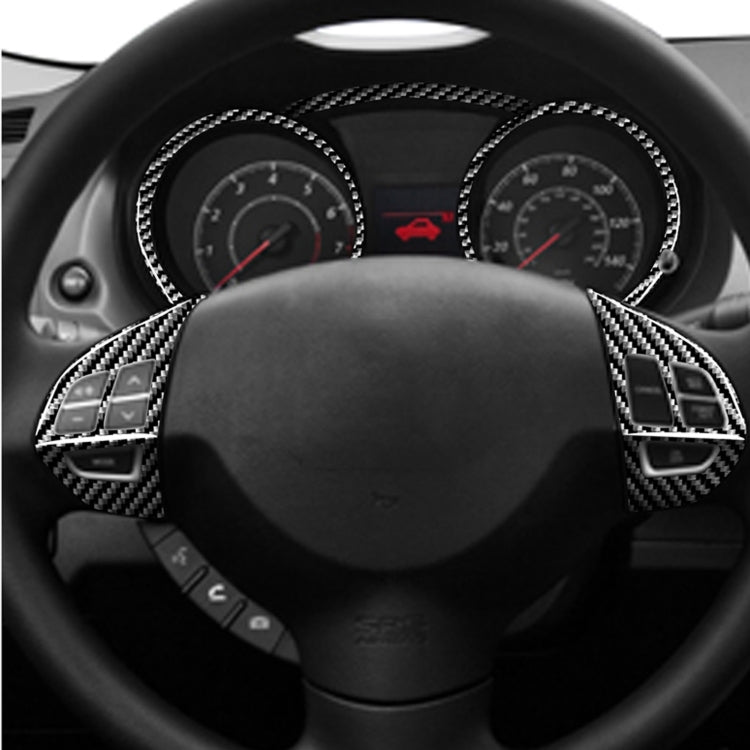 6 PCS Car Carbon Fiber Speedometer + Steering Wheel Buttons Decorative Sticker for Mitsubishi Lancer DE ES GTS 2008-2015, Left and Right Drive Universal - Car Interior Mouldings by PMC Jewellery | Online Shopping South Africa | PMC Jewellery | Buy Now Pay Later Mobicred