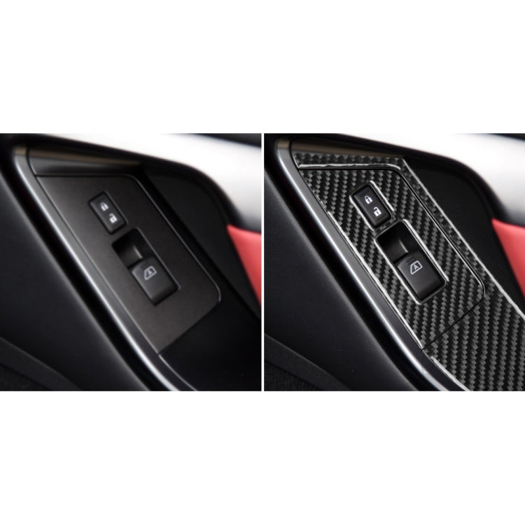 4 PCS Car Carbon Fiber Window Lift Button Panel Decorative Sticker for Nissan GTR R35 2008-2016, Left Drive - Car Interior Mouldings by PMC Jewellery | Online Shopping South Africa | PMC Jewellery | Buy Now Pay Later Mobicred