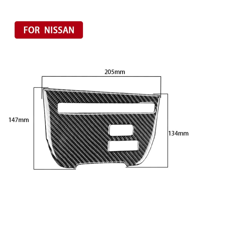 Car Carbon Fiber CD Player Console A Type Decorative Sticker for Nissan GTR R35 2008-2016, Left Drive - Car Interior Mouldings by PMC Jewellery | Online Shopping South Africa | PMC Jewellery | Buy Now Pay Later Mobicred