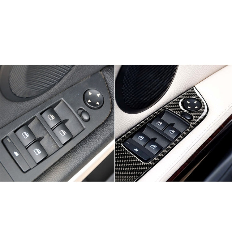 4 PCS Three Color Carbon Fiber Car Left Driving Lifting Panel Decorative Sticker without Folding for BMW E90 / 320i / 325i, Diameter: 35.8cm - Car Interior Mouldings by PMC Jewellery | Online Shopping South Africa | PMC Jewellery | Buy Now Pay Later Mobicred