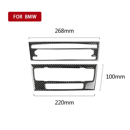 Carbon Fiber Car Central Control CD Panel Decorative Sticker for BMW E90 / E92 2005-2012, Non Navigation with Hole - Car Interior Mouldings by PMC Jewellery | Online Shopping South Africa | PMC Jewellery