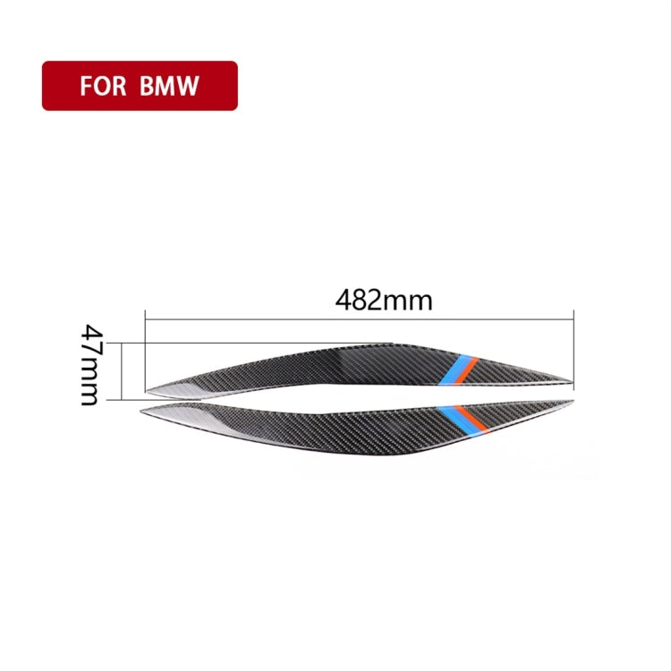 Three Color Carbon Fiber Car Lamp Eyebrow Decorative Sticker for BMW 5 Series F10 2010-2013 - Lamp Decoration by PMC Jewellery | Online Shopping South Africa | PMC Jewellery | Buy Now Pay Later Mobicred