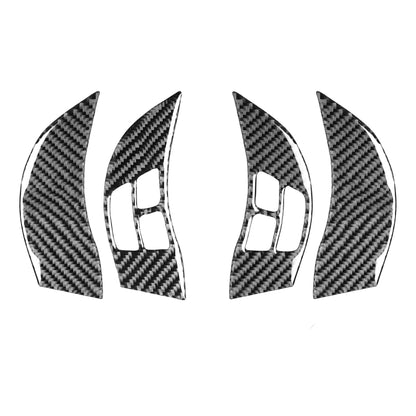 4 PCS Car Carbon Fiber Steering Wheel Decorative Sticker for Mazda RX8 2004-2008, Left and Right Drive Universal - Car Interior Mouldings by PMC Jewellery | Online Shopping South Africa | PMC Jewellery | Buy Now Pay Later Mobicred