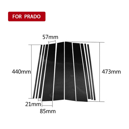 Car Carbon Fiber Goalpost Decorative Sticker for Toyota Land Cruiser Prado 2010-2018, Left and Right Drive Universal - Car Interior Mouldings by PMC Jewellery | Online Shopping South Africa | PMC Jewellery | Buy Now Pay Later Mobicred