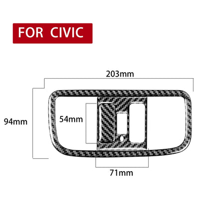 2 in 1 Car Carbon Ceiling Light Panel Decorative Sticker for Honda Civic 8th Generation 2006-2011, Left and Right Drive Universal - Car Interior Mouldings by PMC Jewellery | Online Shopping South Africa | PMC Jewellery | Buy Now Pay Later Mobicred