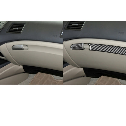 3 in 1 Car Carbon Fiber Front Passenger Seat Storage Box Decorative Sticker for Honda Civic 8th Generation 2006-2011, Left Drive - Car Interior Mouldings by PMC Jewellery | Online Shopping South Africa | PMC Jewellery | Buy Now Pay Later Mobicred