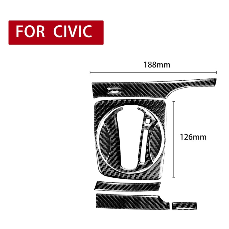 8 in 1 Car Carbon Fiber Automatic Gear Panel Set Decorative Sticker for Honda Civic 8th Generation 2006-2011, Right Drive - Car Interior Mouldings by PMC Jewellery | Online Shopping South Africa | PMC Jewellery | Buy Now Pay Later Mobicred