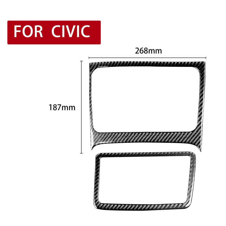 2 in 1 Car Carbon Fiber Storage Box Decorative Sticker for Honda Civic 8th Generation 2006-2011, Right Drive - Car Interior Mouldings by PMC Jewellery | Online Shopping South Africa | PMC Jewellery | Buy Now Pay Later Mobicred