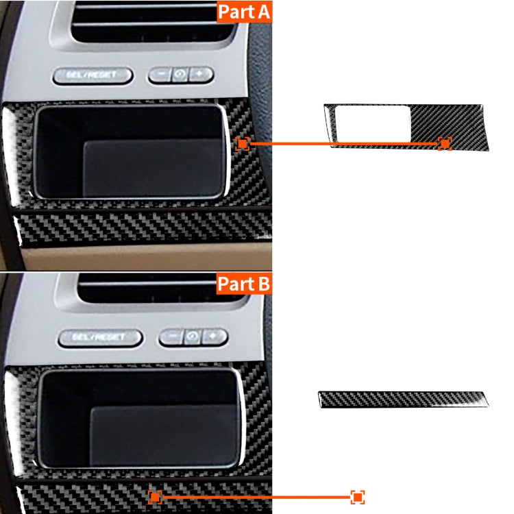 2 in 1 Car Carbon Fiber Headlight Switch Panel Decorative Sticker for Honda Civic 8th Generation 2006-2011, Left Drive - Car Interior Mouldings by PMC Jewellery | Online Shopping South Africa | PMC Jewellery | Buy Now Pay Later Mobicred