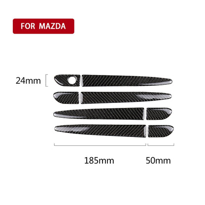 One Set Car Carbon Fiber Outside Door Handle without Smart Hole Decorative Sticker for Mazda CX-5 2017-2018, Right Drive - Decorative Sticker by PMC Jewellery | Online Shopping South Africa | PMC Jewellery | Buy Now Pay Later Mobicred