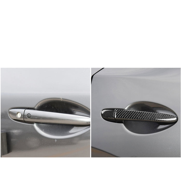 One Set Car Carbon Fiber Outside Door Handle with Smart Hole Decorative Sticker for Mazda CX-5 2017-2018, Right Drive - Decorative Sticker by PMC Jewellery | Online Shopping South Africa | PMC Jewellery | Buy Now Pay Later Mobicred