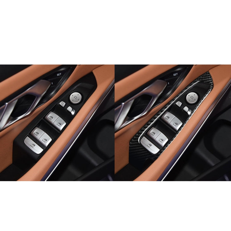 4 in 1 Car Carbon Fiber Window Glass Lift Decorative Sticker for BMW 3 Series G20/G28/325Li/330d/335 2019-2020, Left and Right Drive Universal - Car Interior Mouldings by PMC Jewellery | Online Shopping South Africa | PMC Jewellery | Buy Now Pay Later Mobicred