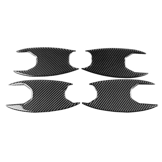 4 in 1 Car Carbon Fiber Outside Door Bowl Decorative Sticker for BMW 3 Series G20/G28/325Li/330d/335 2019-2020, Left and Right Drive Universal - Car Interior Mouldings by PMC Jewellery | Online Shopping South Africa | PMC Jewellery | Buy Now Pay Later Mobicred