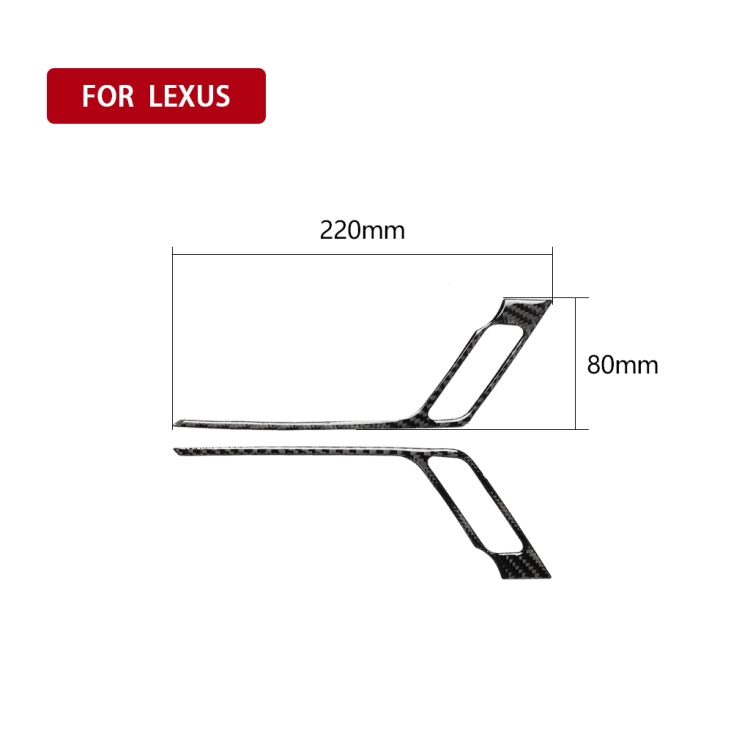 Car Carbon Fiber Front Door Handle B Decorative Sticker for Lexus RX300 / 270 / 200T / 450h 2016-2019, Left and Right Drive Universal - Car Interior Mouldings by PMC Jewellery | Online Shopping South Africa | PMC Jewellery | Buy Now Pay Later Mobicred