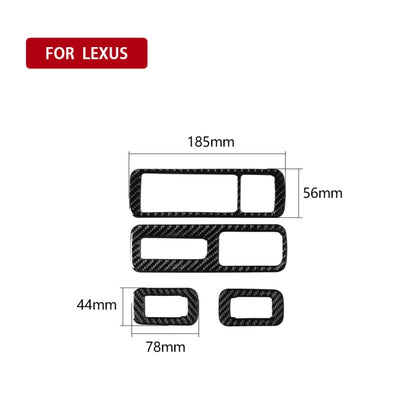 Car Carbon Fiber Window Glass Lift Decorative Sticker for Lexus RX300 / 270 / 200T / 450h 2016-2019, Left Drive - Car Interior Mouldings by PMC Jewellery | Online Shopping South Africa | PMC Jewellery | Buy Now Pay Later Mobicred