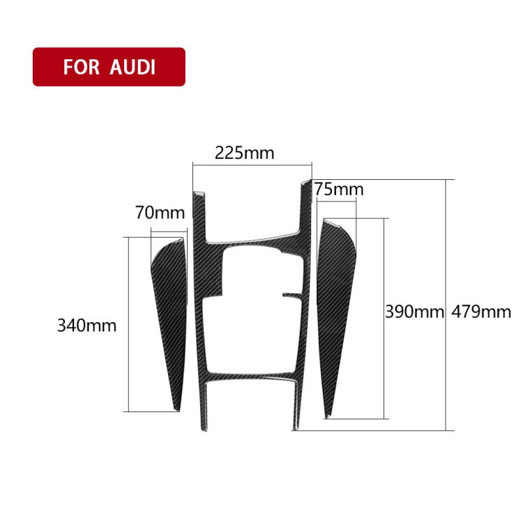 Car Carbon Fiber Gear Shift Position + Side Panel Decorative Sticker for Audi A6 2005-2011, Right Drive, Low Configuration - Car Interior Mouldings by PMC Jewellery | Online Shopping South Africa | PMC Jewellery | Buy Now Pay Later Mobicred