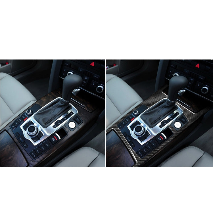 Car Carbon Fiber Gear Shift Position + Side Panel Decorative Sticker for Audi A6 2005-2011, Right Drive, Low Configuration - Car Interior Mouldings by PMC Jewellery | Online Shopping South Africa | PMC Jewellery | Buy Now Pay Later Mobicred