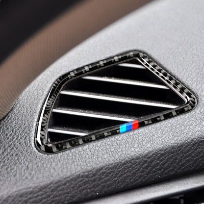 2 in 1 Car Carbon Fiber Tricolor Dashboard Air Outlet Decorative Sticker for BMW E70 X5 / E71 X6 2008-2013, Left Drive - Car Interior Mouldings by PMC Jewellery | Online Shopping South Africa | PMC Jewellery