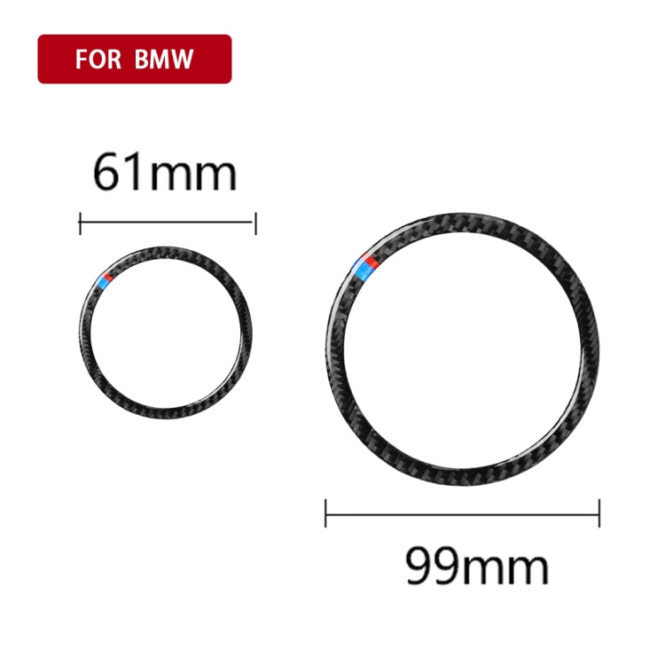 6 in 1 Car Carbon Fiber Tricolor Horn Ring Decorative Sticker for BMW 2008-2013 E70 / 2008-2014 E71, Left and Right Drive Universal - Car Interior Mouldings by PMC Jewellery | Online Shopping South Africa | PMC Jewellery