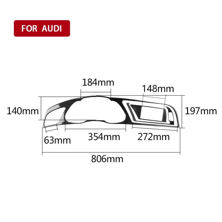 Car Carbon Fiber Dashboard Frame Decorative Sticker for Audi A4 2013-2014, Left Drive - Car Interior Mouldings by PMC Jewellery | Online Shopping South Africa | PMC Jewellery | Buy Now Pay Later Mobicred