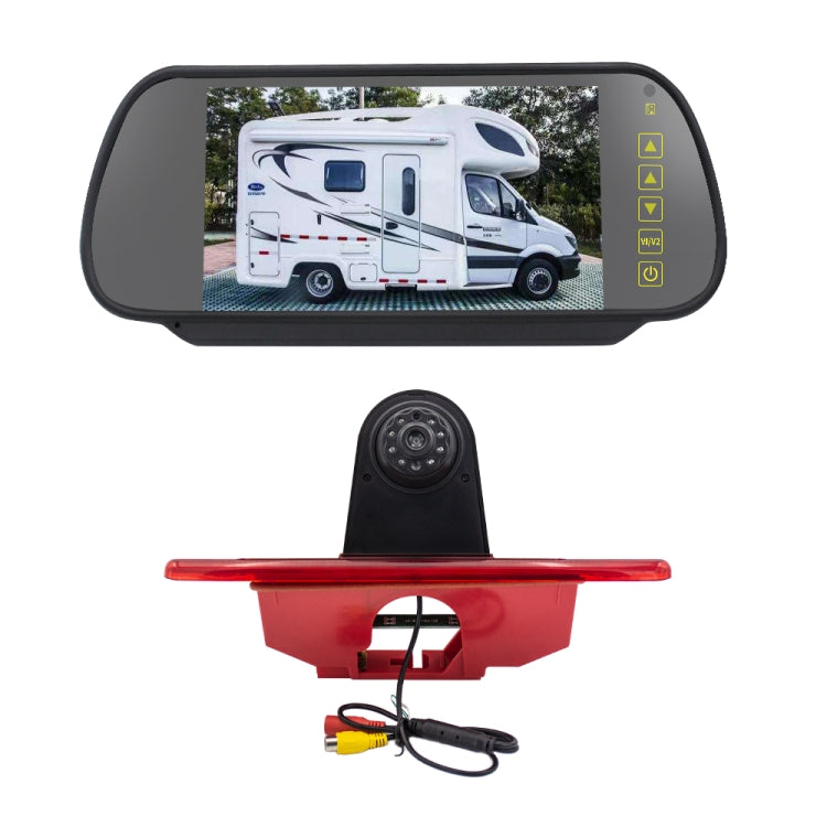 PZ465 Car Waterproof Brake Light View Camera + 7 inch Rearview Monitor for Citroen / Peugeot / Toyota - Rear View Cameras by PMC Jewellery | Online Shopping South Africa | PMC Jewellery | Buy Now Pay Later Mobicred