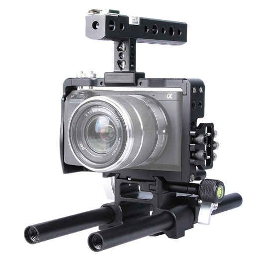 YELANGU YLG0905A Camera Video Cage Handle Stabilizer for Sony A6000/A6300/A6400/A6500(Black) - Camera Cage by YELANGU | Online Shopping South Africa | PMC Jewellery | Buy Now Pay Later Mobicred