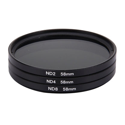 JUNESTAR Proffesional 58mm Lens Filter ND Filter Kits (ND2 + ND4 + ND8) for GoPro & Xiaomi Xiaoyi Yi & SJCAM Sport Action Camera - Lens Filter by JSR | Online Shopping South Africa | PMC Jewellery | Buy Now Pay Later Mobicred