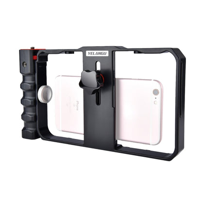 YELANGU YLG0901B Vlogging Live Broadcast Smartphone Plastic Cage Video Rig Filmmaking Recording Handle Stabilizer Bracket for iPhone, Galaxy, Huawei, Xiaomi, HTC, LG, Google, and Other Smartphones(Black) - Stand by YELANGU | Online Shopping South Africa | PMC Jewellery | Buy Now Pay Later Mobicred