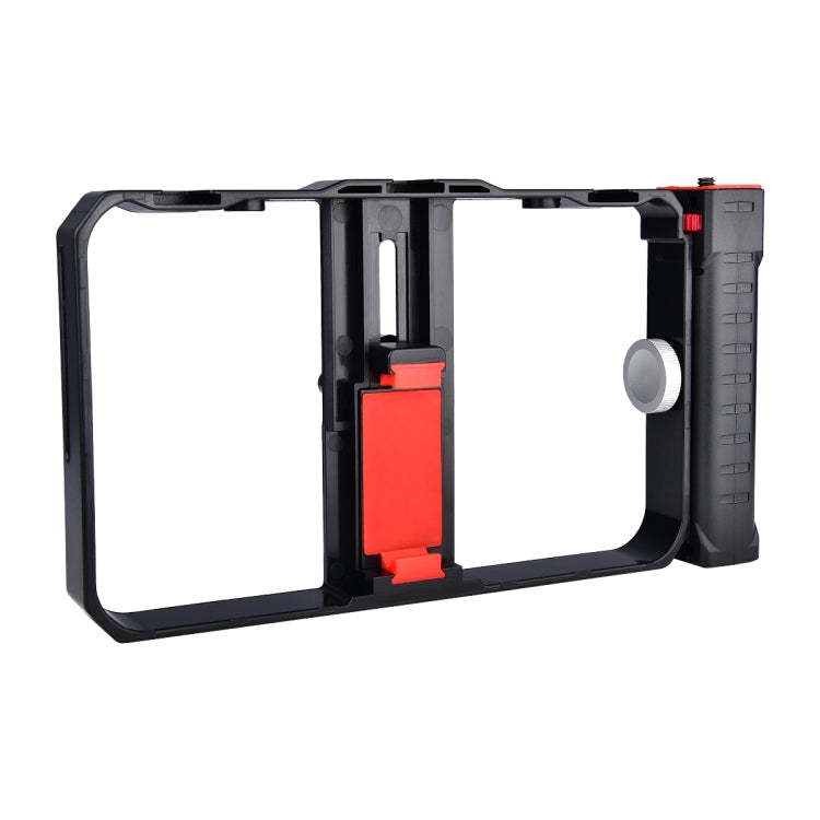 YELANGU YLG0901B Vlogging Live Broadcast Smartphone Plastic Cage Video Rig Filmmaking Recording Handle Stabilizer Bracket for iPhone, Galaxy, Huawei, Xiaomi, HTC, LG, Google, and Other Smartphones(Black) - Stand by YELANGU | Online Shopping South Africa | PMC Jewellery | Buy Now Pay Later Mobicred