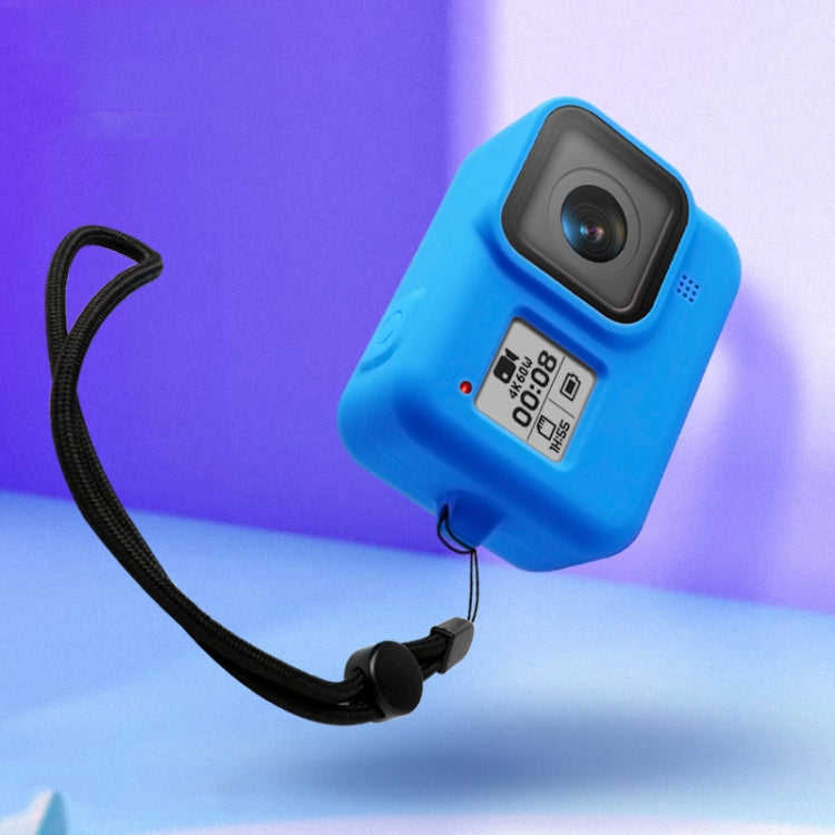 Silicone Protective Case Cover with Wrist Strap for GoPro HERO8 Black(Blue) - Silicone Cases by RUIGPRO | Online Shopping South Africa | PMC Jewellery | Buy Now Pay Later Mobicred