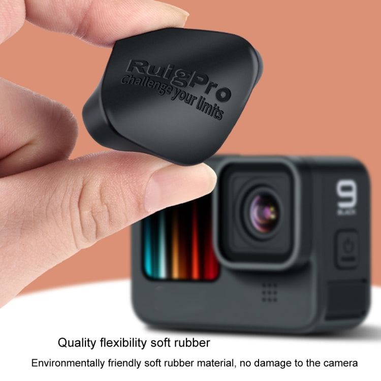 RUIGPRO for GoPro HERO10 Black / HERO9 Black Soft Rubber Scratch-resistant Camera Lens Protective Cap Cover (Black) - Lens Cover by RUIGPRO | Online Shopping South Africa | PMC Jewellery | Buy Now Pay Later Mobicred