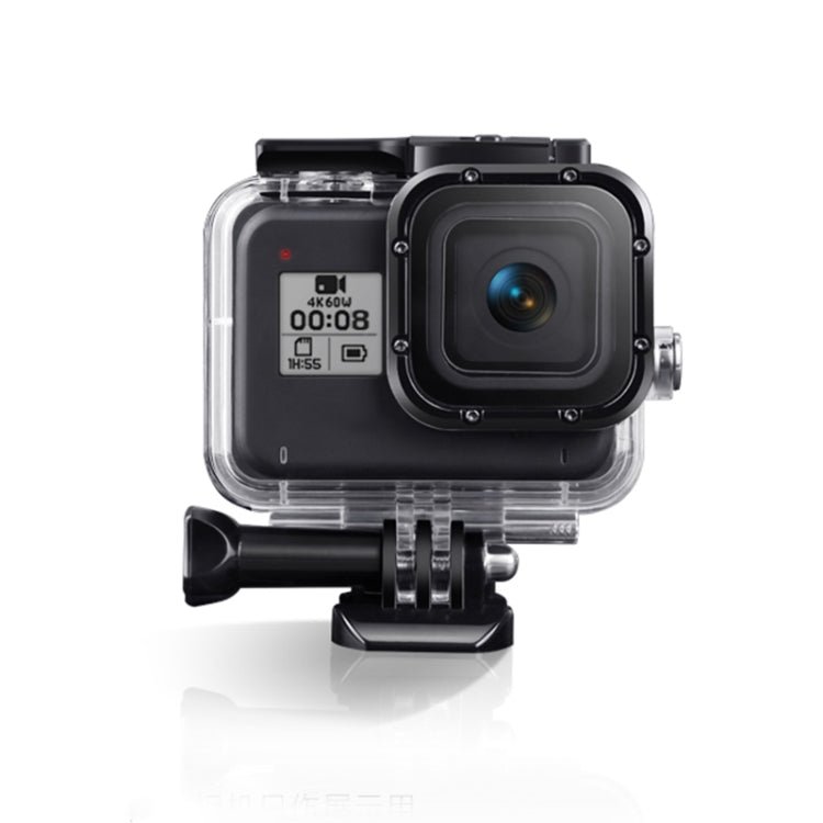 For GoPro HERO8 Black 45m Waterproof Housing Protective Case with Buckle Basic Mount & Screw & (Purple, Red, Pink) Filters & Floating Bobber Grip & Strap & Anti-Fog Inserts (Transparent) - Waterproof Cases by PMC Jewellery | Online Shopping South Africa | PMC Jewellery | Buy Now Pay Later Mobicred